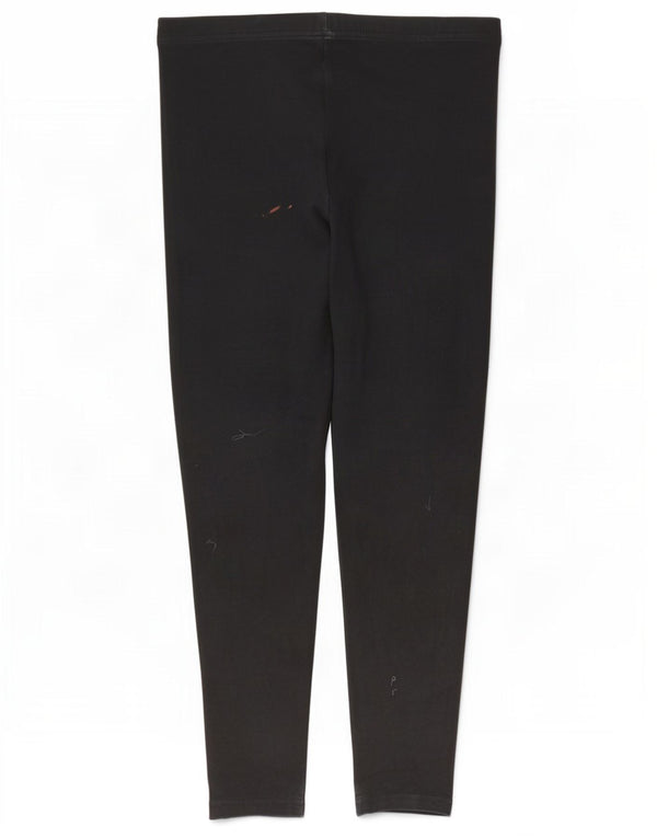 Marks & Spencer Damskie legginsy St. Michael UK 14, duże, czarne, bawełniane