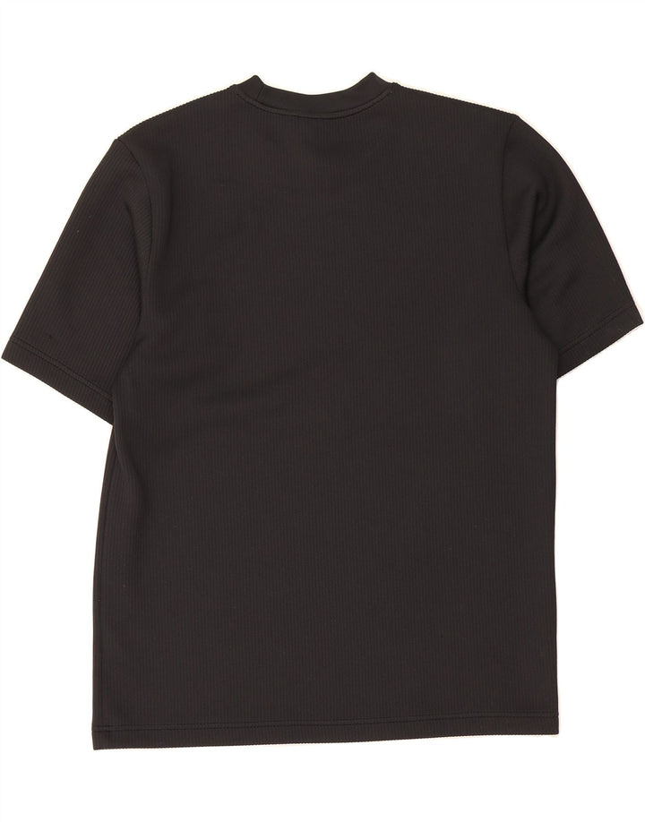 ADIDAS Mens T-Shirt Top Small Black Polyester Vintage Adidas and Second-Hand Adidas from Messina Hembry 