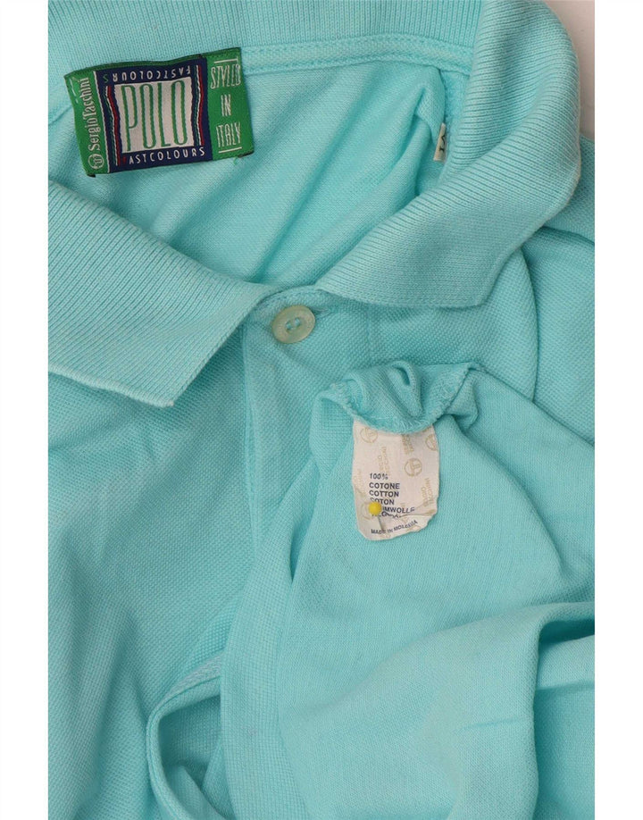 Męska koszulka polo Sergio Tacchini XL, turkusowa, bawełniana