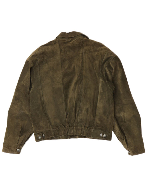 Zamszowa kurtka damska Penelope IT 48 XL, skóra khaki