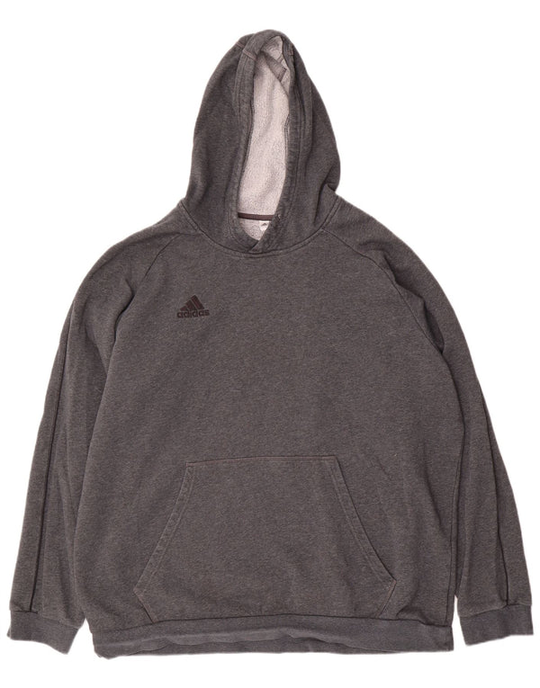 Adidas Męska bluza z kapturem 2XL Szara bawełna
