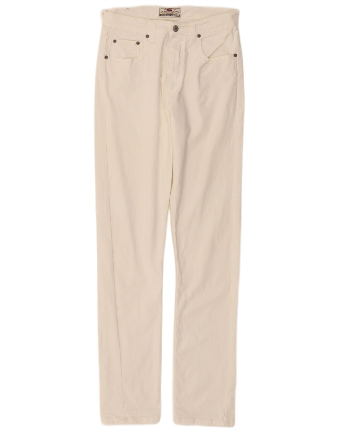 Damskie jeansy Levi's 475 Straight W33 L32 Biała bawełna