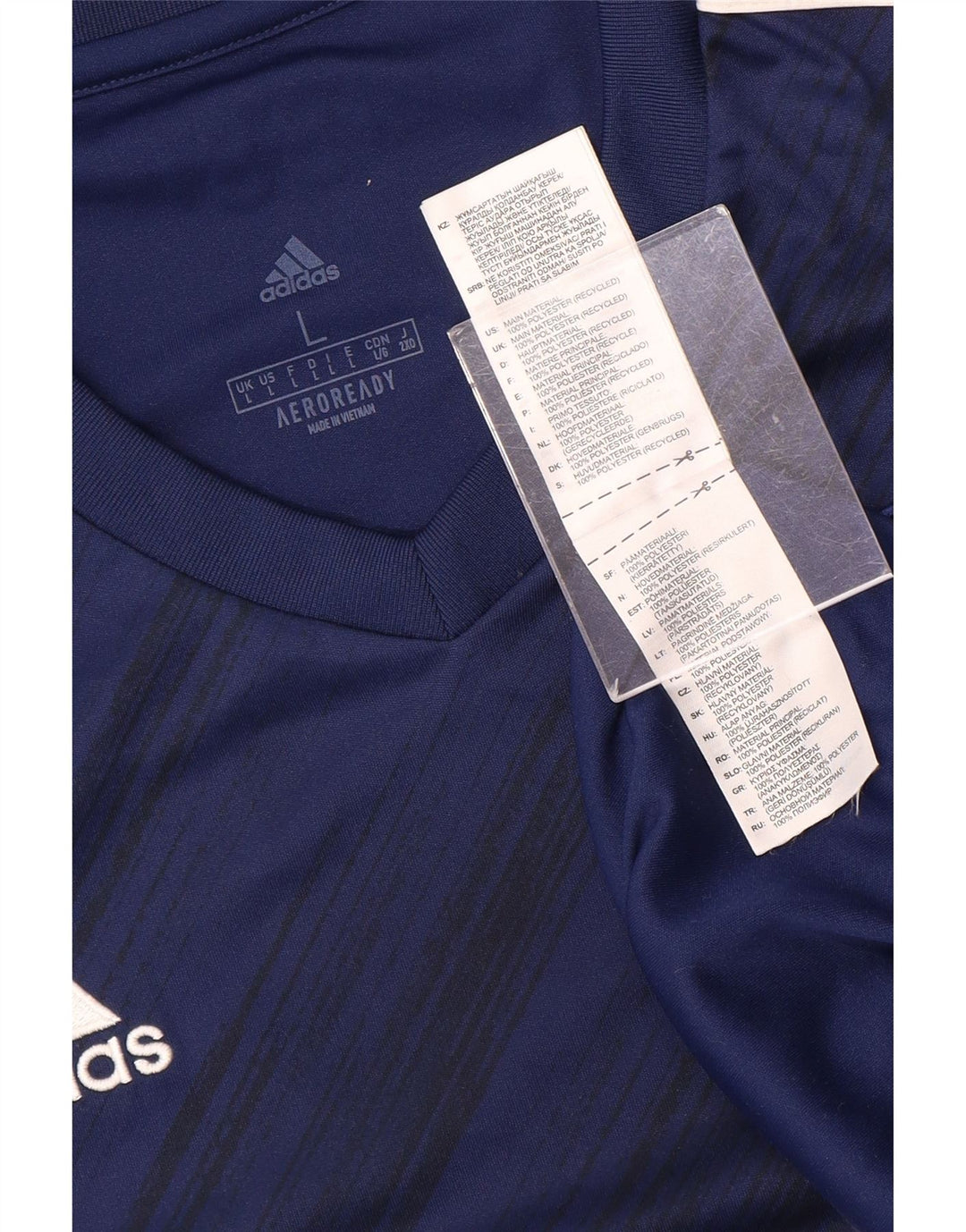Adidas Męski T-shirt Aeroready Top Duży Granatowy Poliester