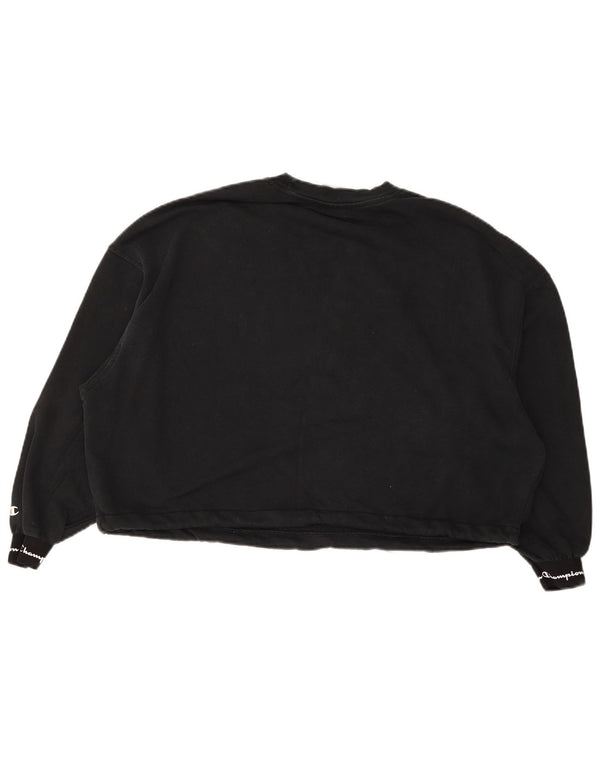 Damska bluza Champion Graphic Oversize Sweter UK 10 Small Black