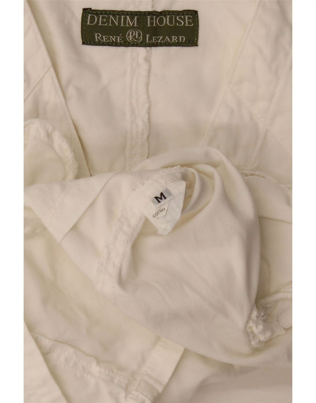 RENE LEZARD Kamizelka damska UK 12 Średnia biała bawełna