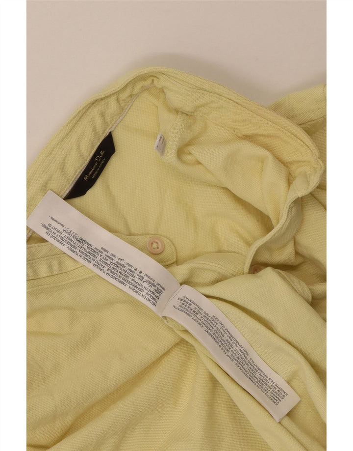 Męska koszulka polo MASSIMO DUTTI, duża, żółta, bawełniana