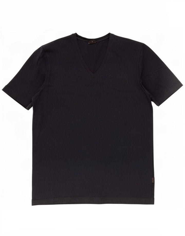 T-shirt męski Hugo Boss, duży, granatowy, bawełniany