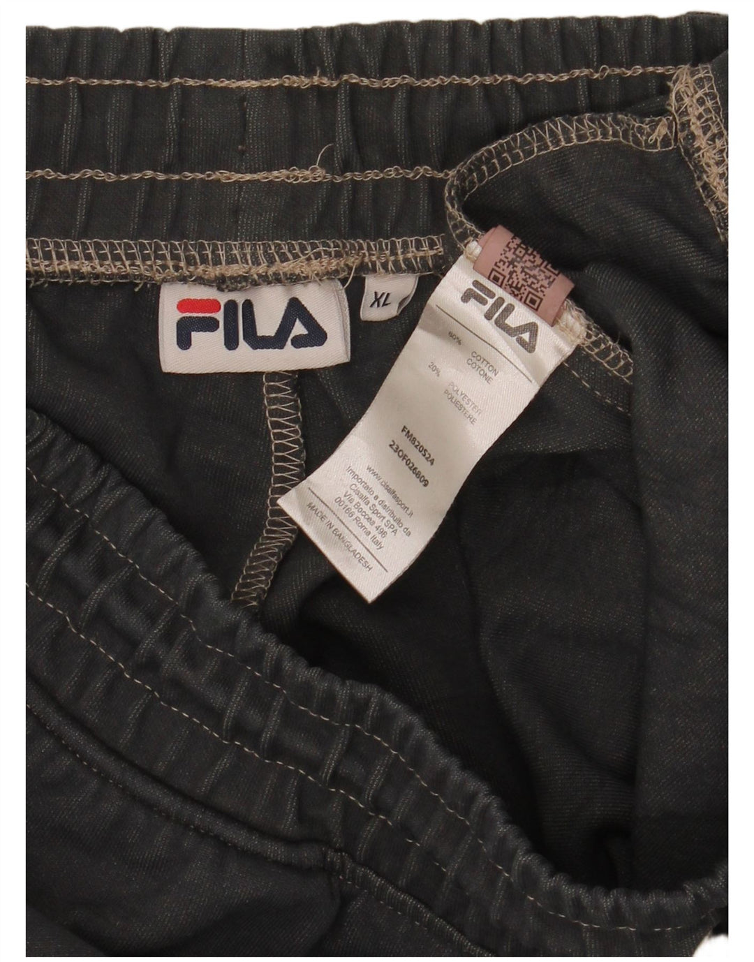 Męskie spodnie dresowe Fila XL, szare, bawełniane w paski
