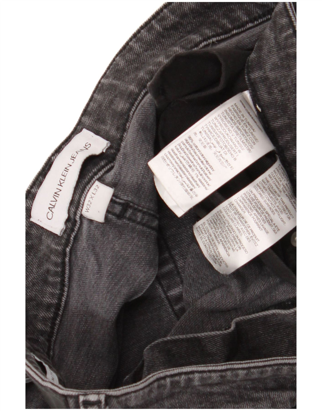 Męskie jeansy Calvin Klein W32 L32 Szara bawełna