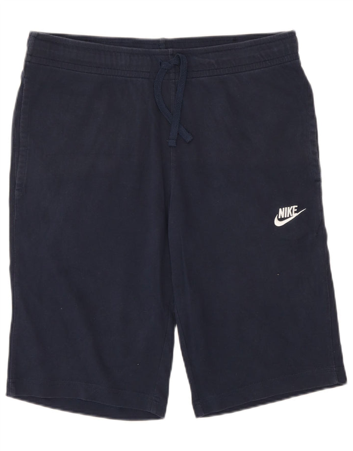 Męskie spodenki sportowe Nike, małe, granatowe, bawełniane