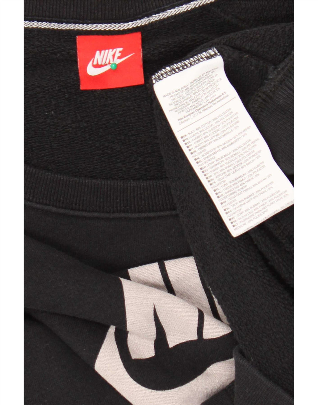 Męski sweter z grafiką Nike XL, czarny, bawełniany