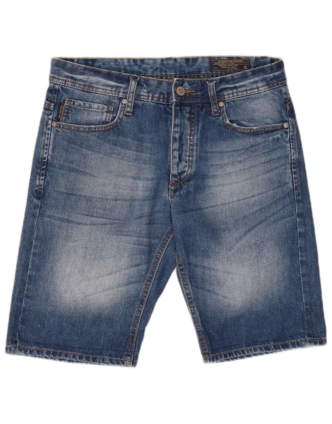 Męskie spodenki jeansowe Jack & Jones, średnie W32, niebieskie, bawełniane