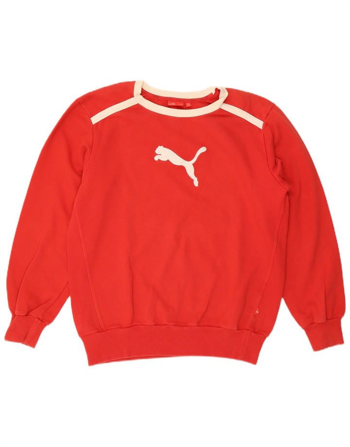 Męska bluza Puma z grafiką, mała, czerwona, z blokami kolorów
