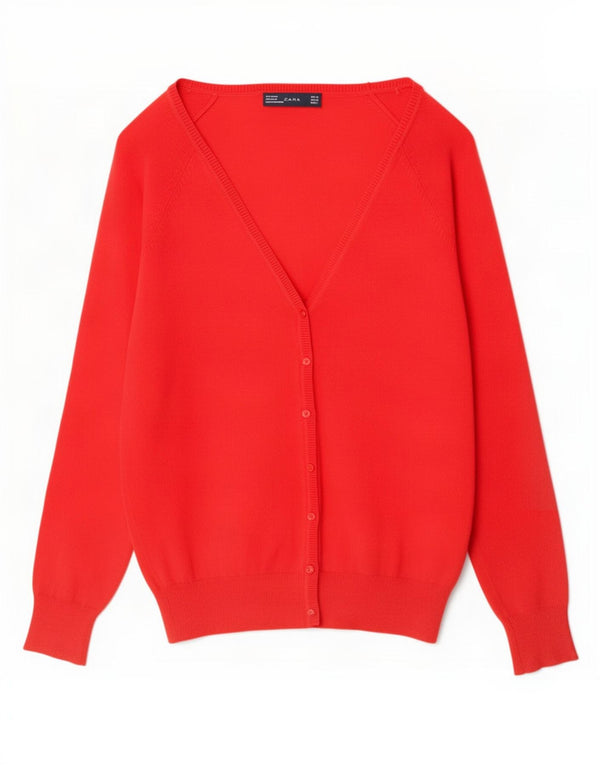 Sweter damski Zara, UK 18 XL, czerwony, bawełniany