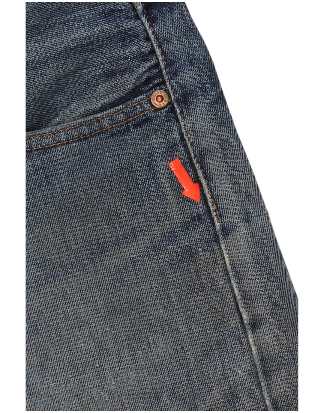 Męskie jeansy Levi's 505 w trudnej sytuacji W33 L30 Niebieska bawełna