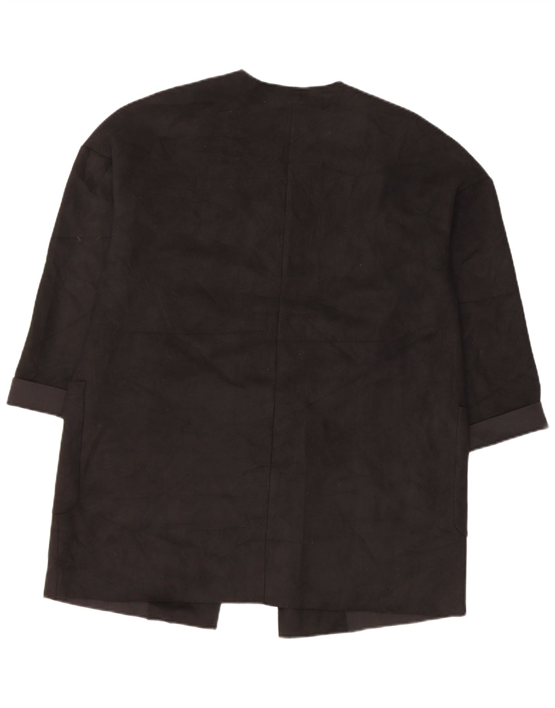 Damska marynarka Zara Oversize z rękawami 3/4 i otwartymi, UK 6 XS, czarny poliester