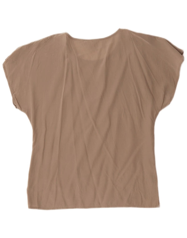 Bluzka damska Max Mara Top UK 12 Średni szary jedwab