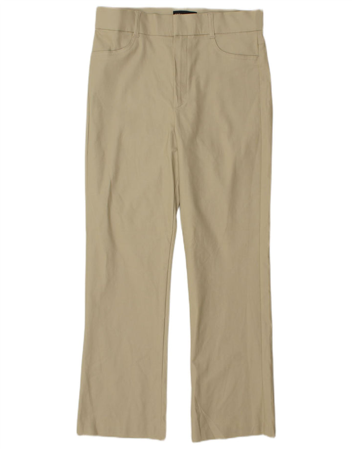 Spodnie damskie Zara Bootcut, duże, W30 L27, beżowa wiskoza