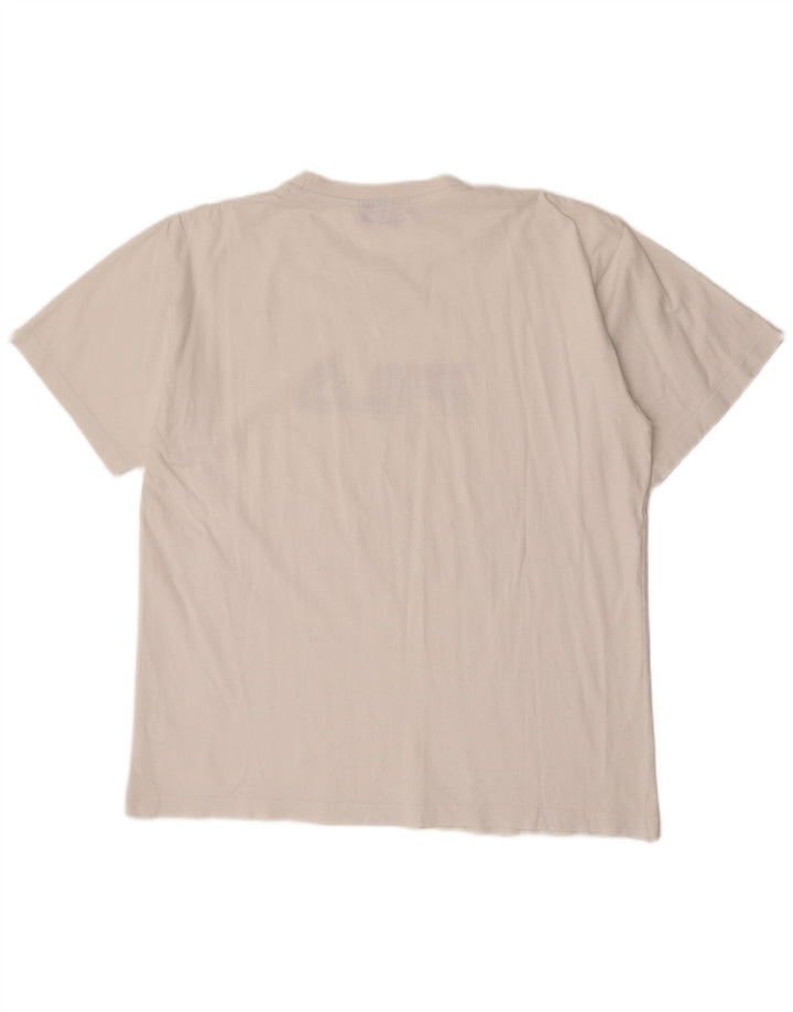 Męski T-shirt z grafiką Fila, duży, biały