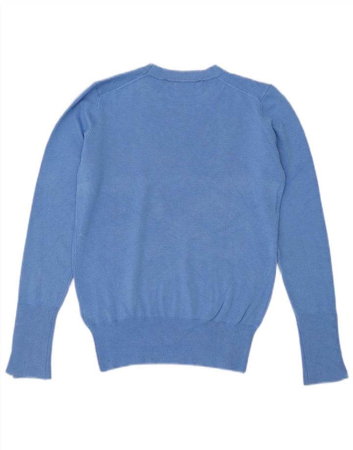 Sweter damski Zara z okrągłym dekoltem UK 10 Small Blue Viscose