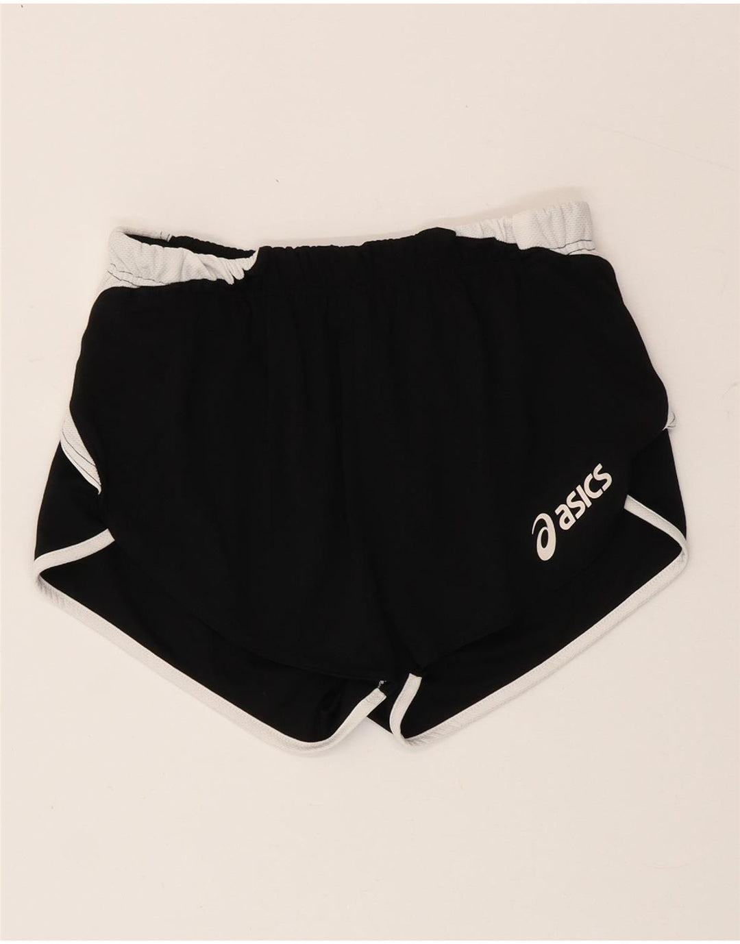 Damskie spodenki sportowe Asics UK 8, mały, czarny poliester z blokami kolorów