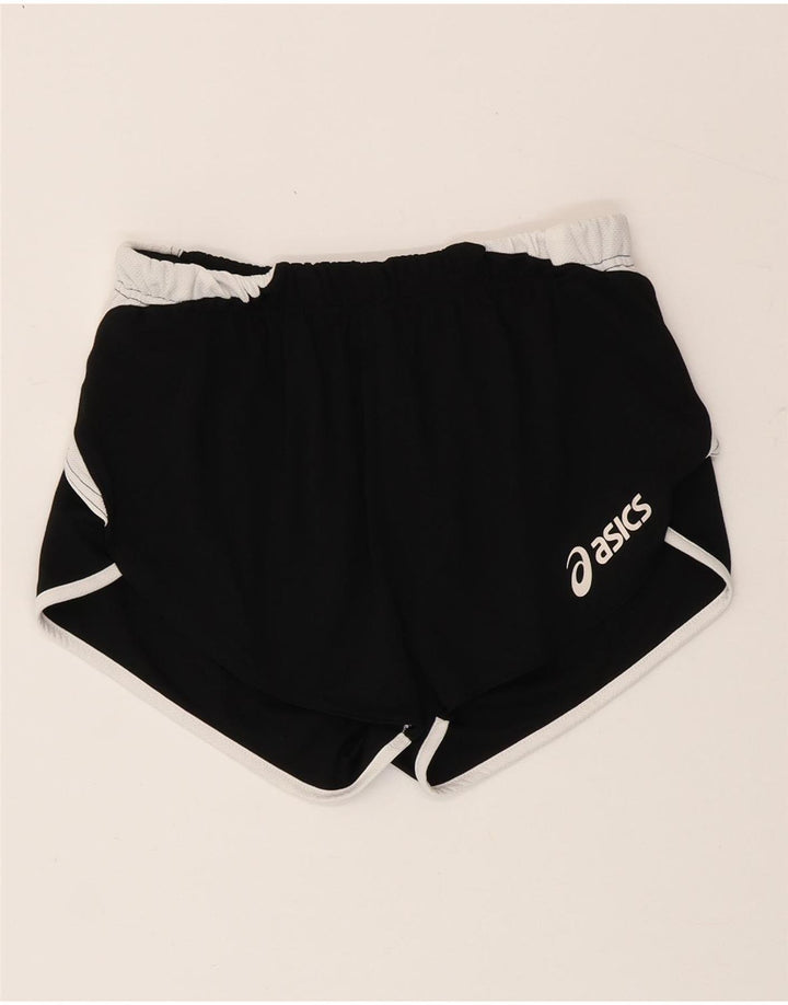 Damskie spodenki sportowe Asics UK 8, mały, czarny poliester z blokami kolorów