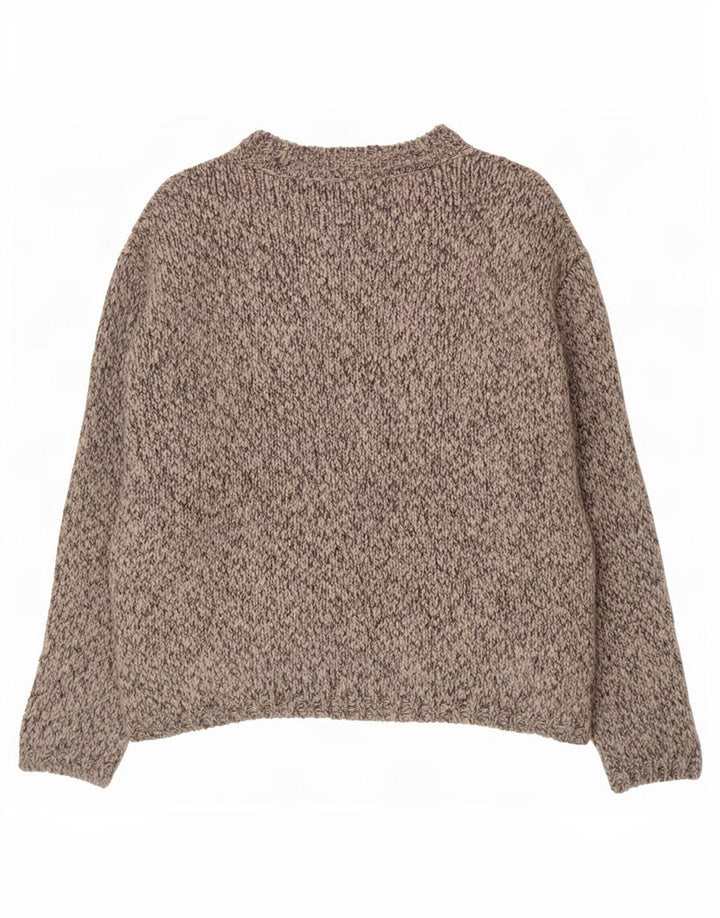Marks & Spencer Damski sweter z dekoltem w łódkę UK 14 Średni szary nakrapiany