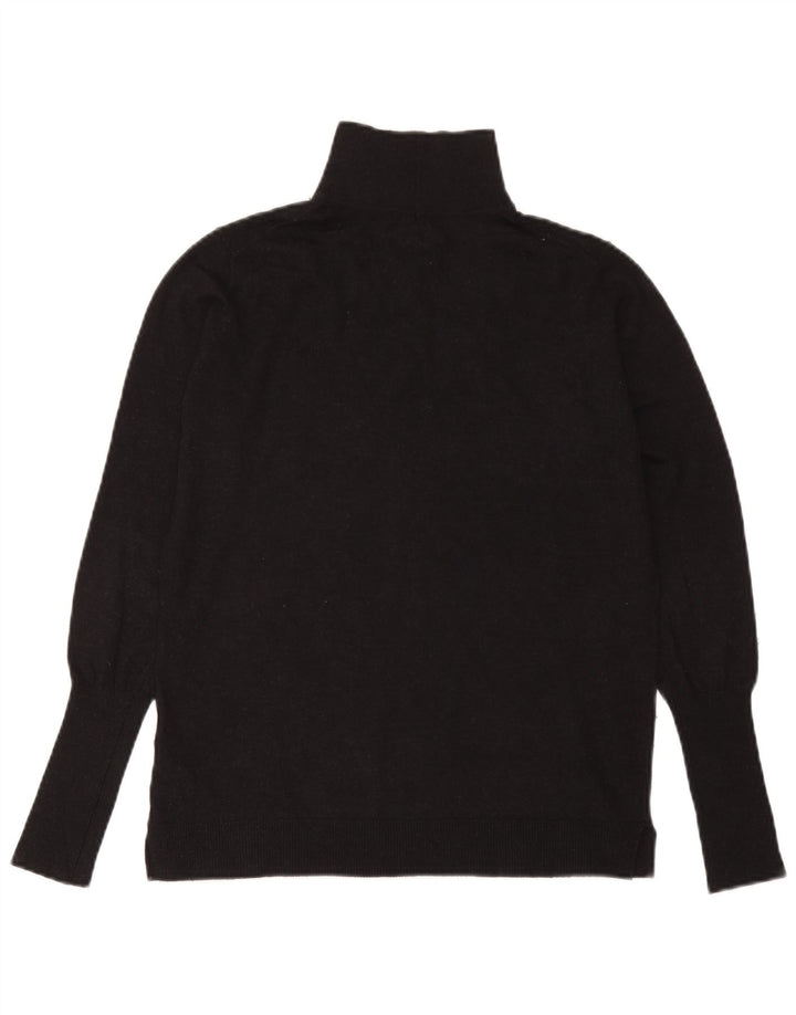 Sweter damski Zara z golfem UK 14, duży, czarny, modal