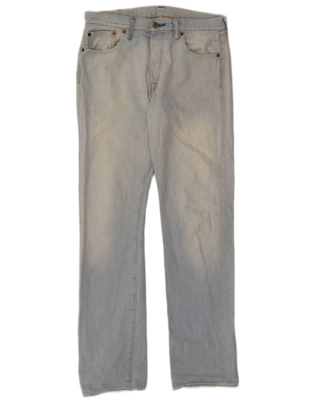 Męskie dżinsy Levi's 501 Straight W30 L32 Niebieskie bawełniane