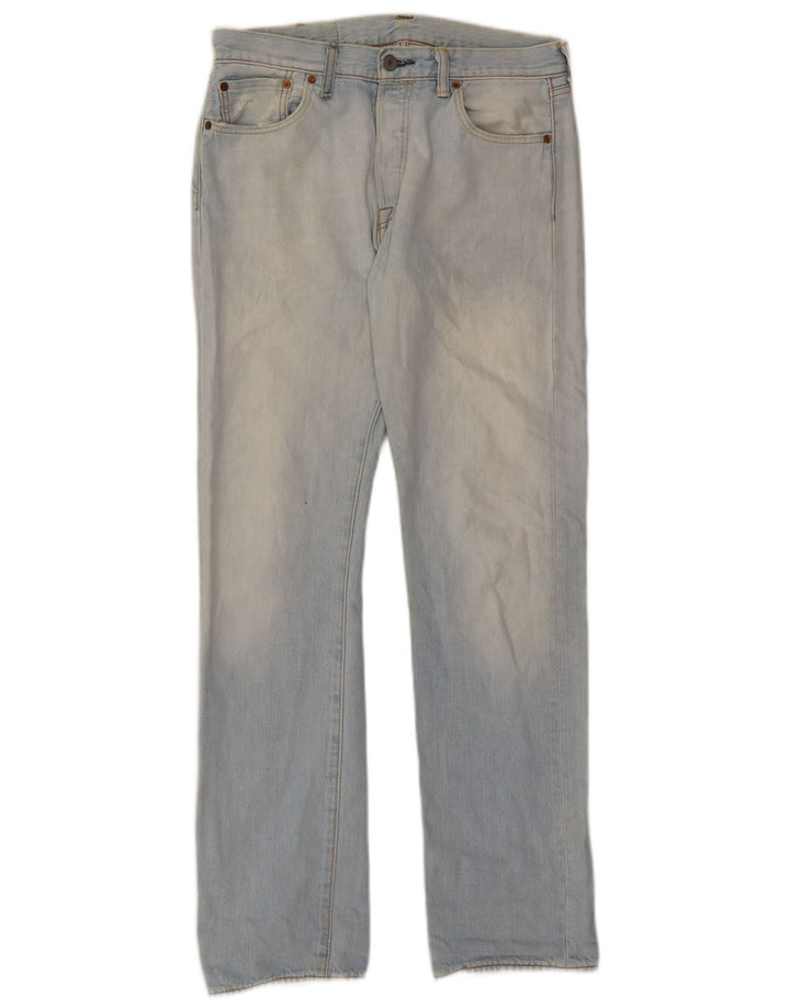 Męskie dżinsy Levi's 501 Straight W30 L32 Niebieskie bawełniane