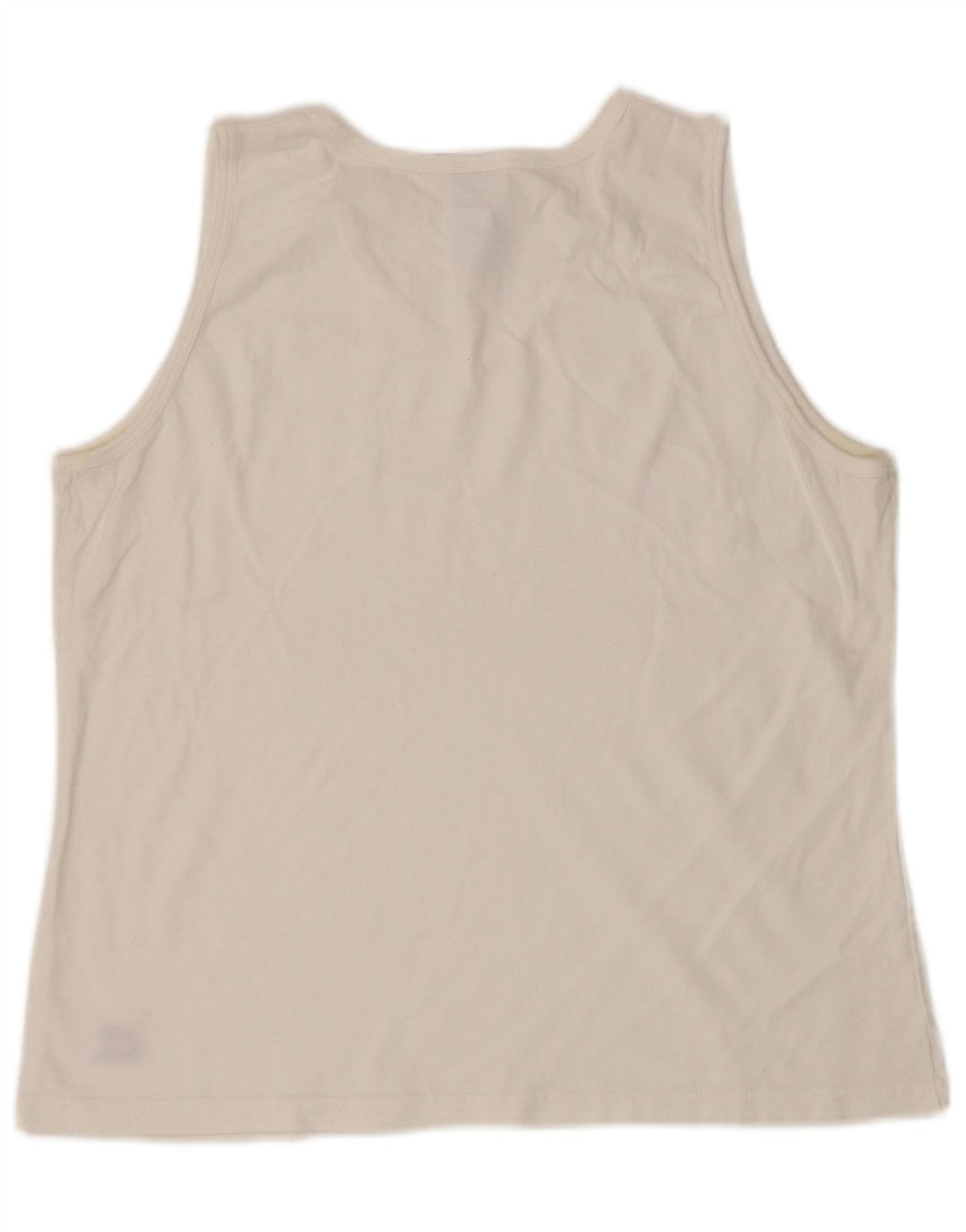 Top damski RUSSELL ATHLETIC UK 16, duży, biały, bawełniany