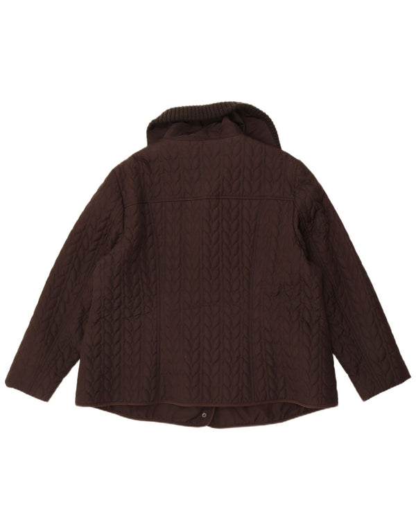 Damska pikowana kurtka Monsoon UK 22 3XL Czarny poliester