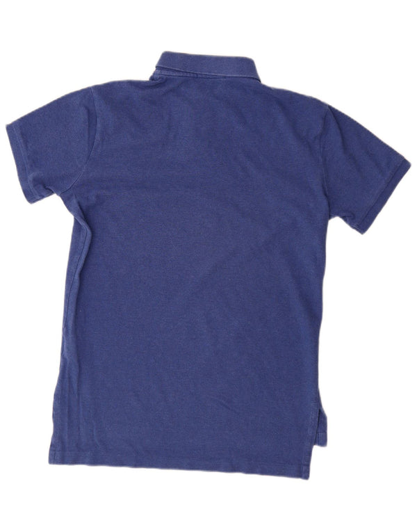 Polo Ralph Lauren Męska koszulka polo o dopasowanym kroju, mała, niebieska, bawełniana