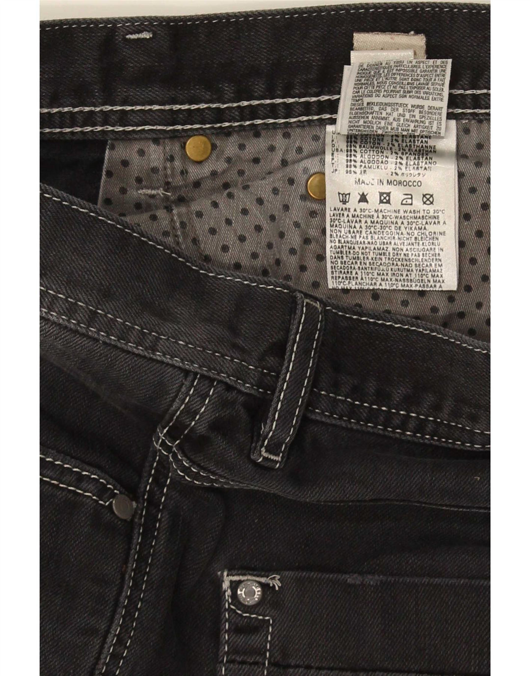 Męskie jeansy Diesel Thaye Slim W34 L32 Szara bawełna