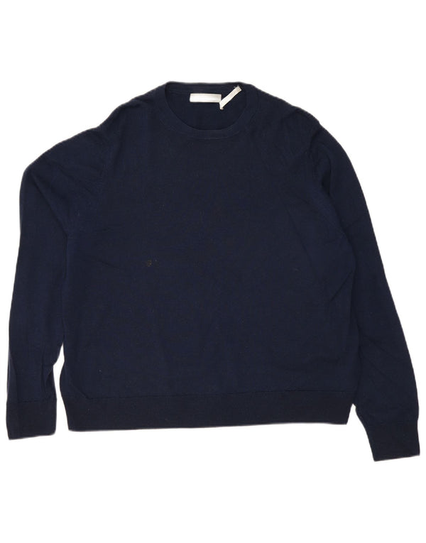 Marks & Spencer Damski sweter z okrągłym dekoltem UK 20 2XL Granatowy