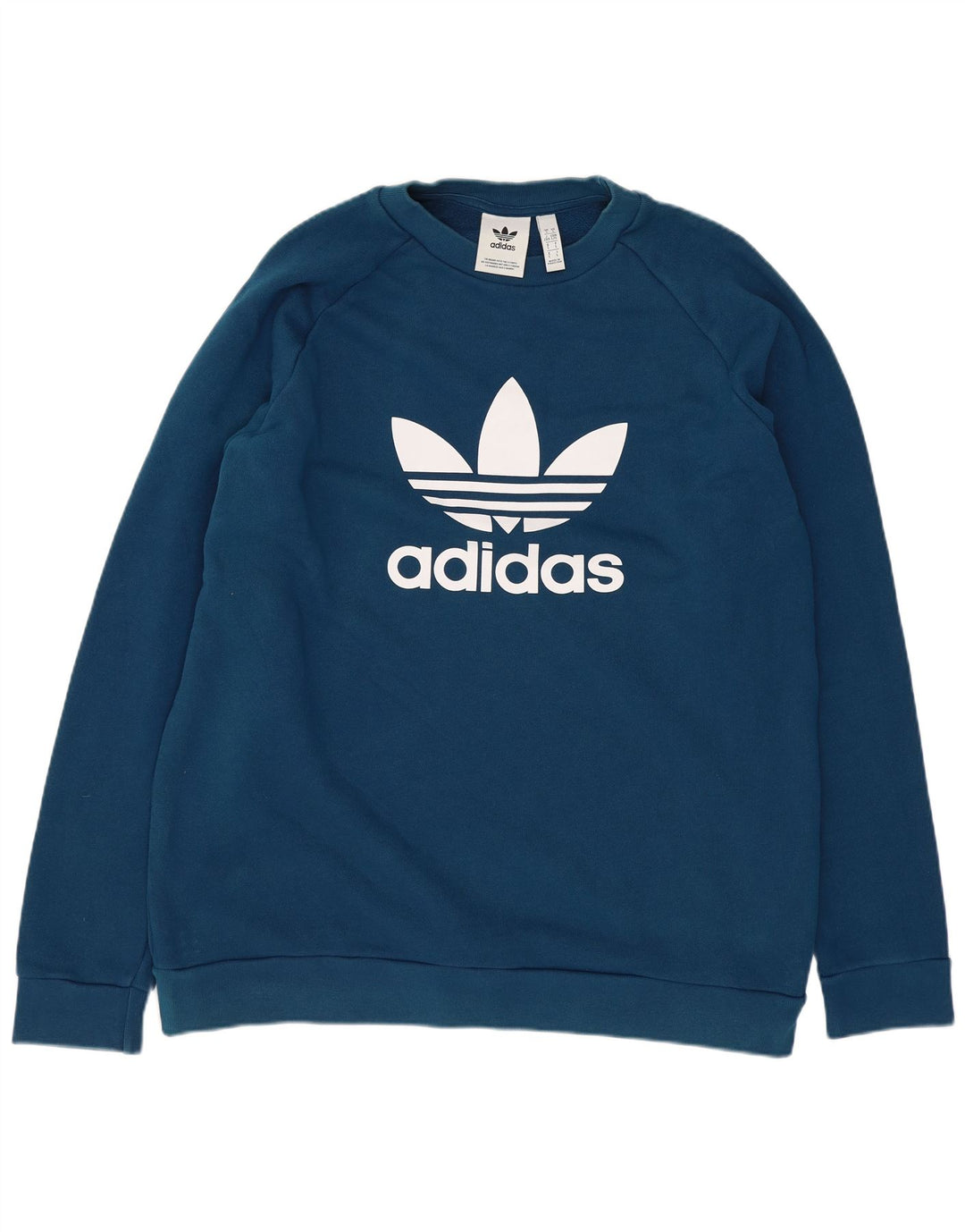 Męska bluza z grafiką ADIDAS, duża, niebieska, bawełniana