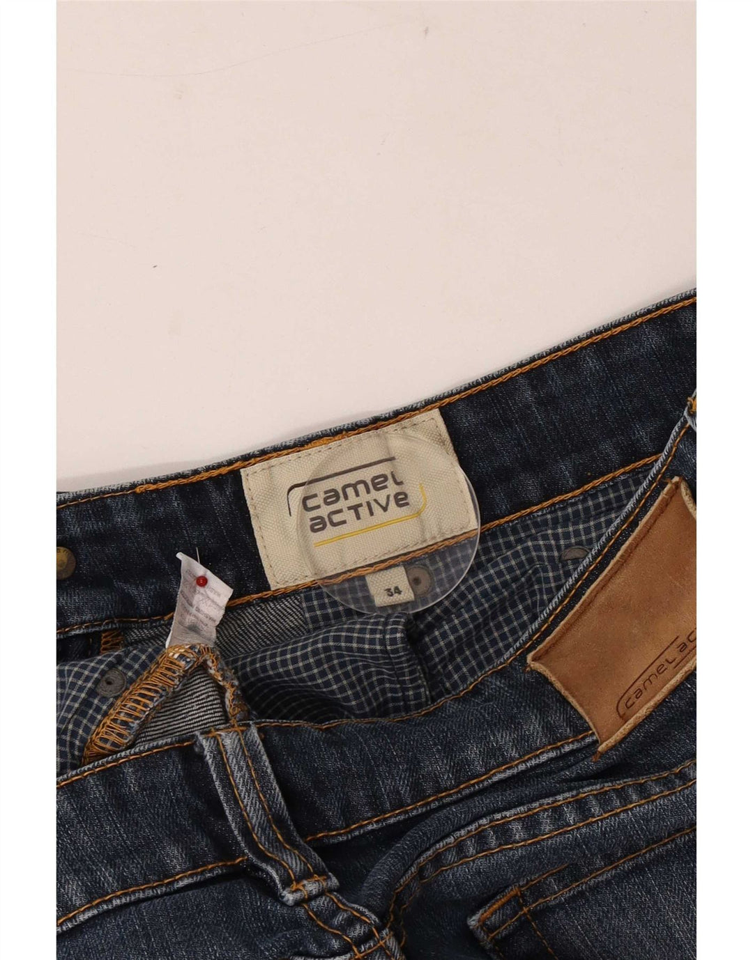 Camel Active Męskie proste dżinsy W34 L32 Niebieskie bawełniane