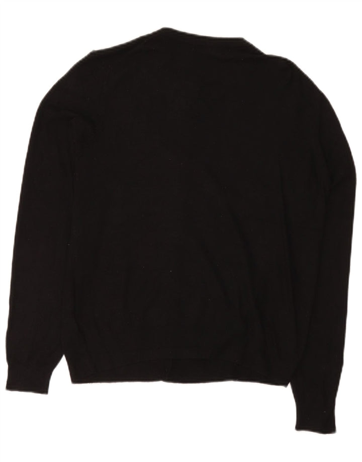 Marks & Spencer Damski sweter kardigan UK 14, duża, czarna wiskoza