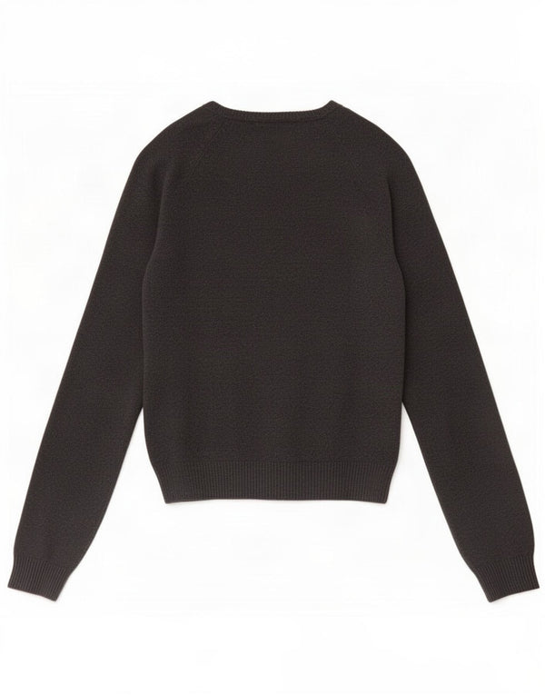 Damski sweter Zara z dekoltem w kształcie litery V, UK 8, mały, szary, bawełniany