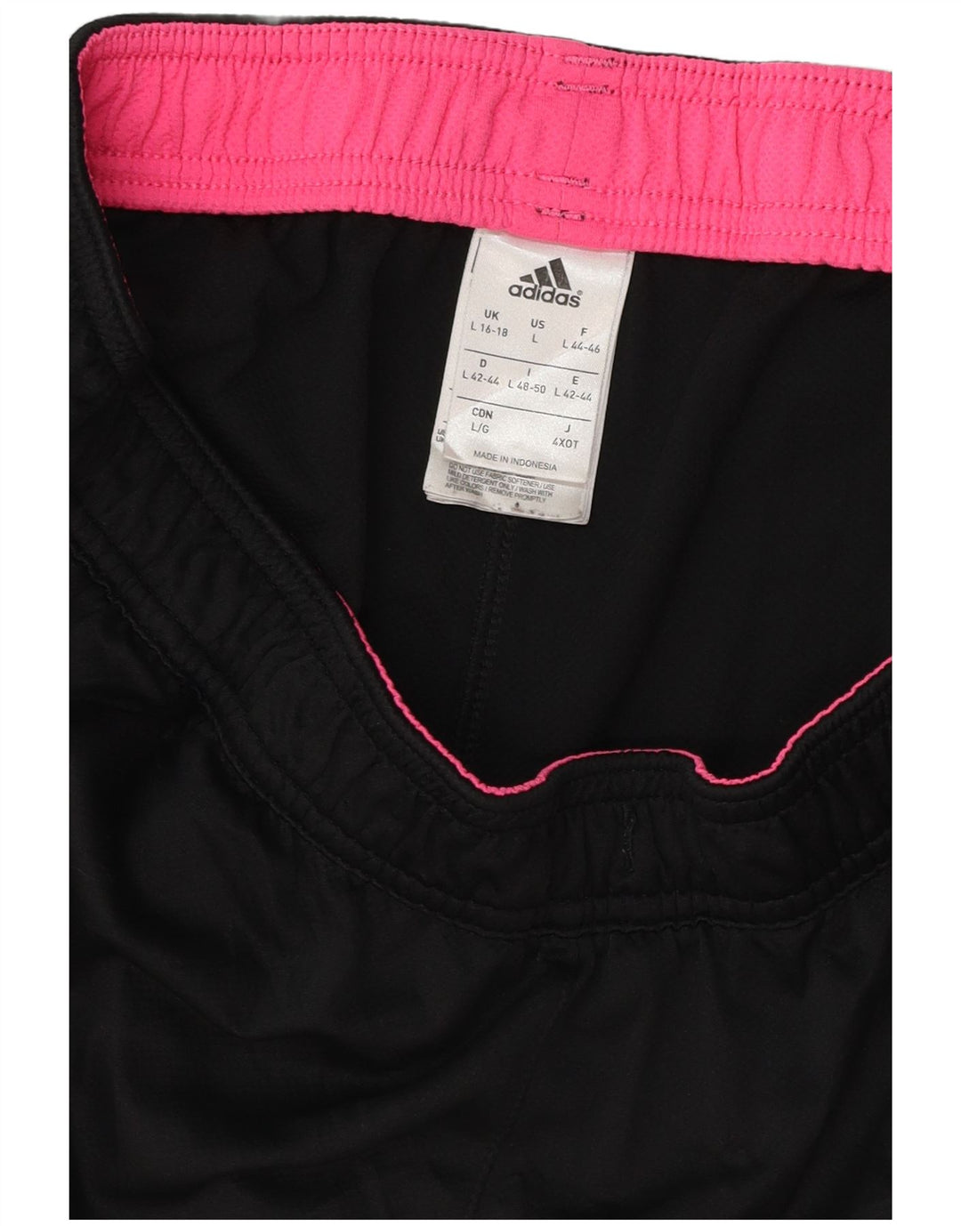 Damskie spodenki sportowe ADIDAS Climalite UK 16/18, duże, czarne, poliestrowe