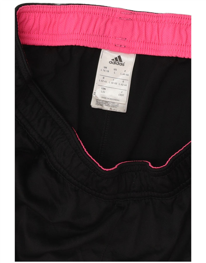 Damskie spodenki sportowe ADIDAS Climalite UK 16/18, duże, czarne, poliestrowe