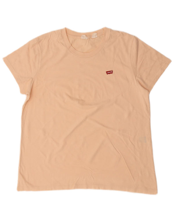 Koszulka damska Levi's Top UK 16, duża, beżowa, bawełniana