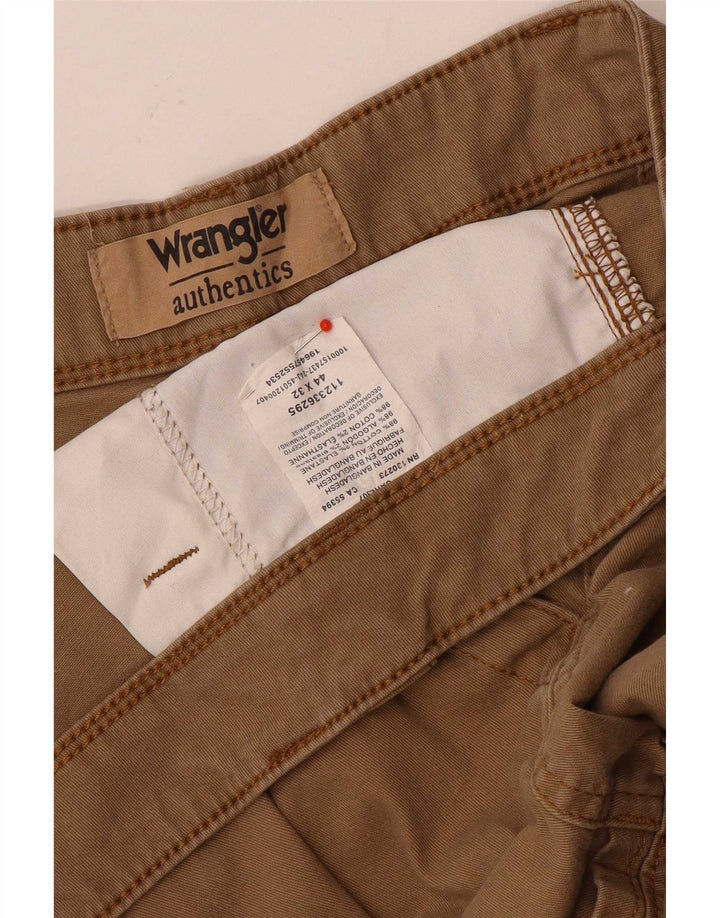Męskie proste spodnie cargo Wrangler W44 L32 Brązowa bawełna