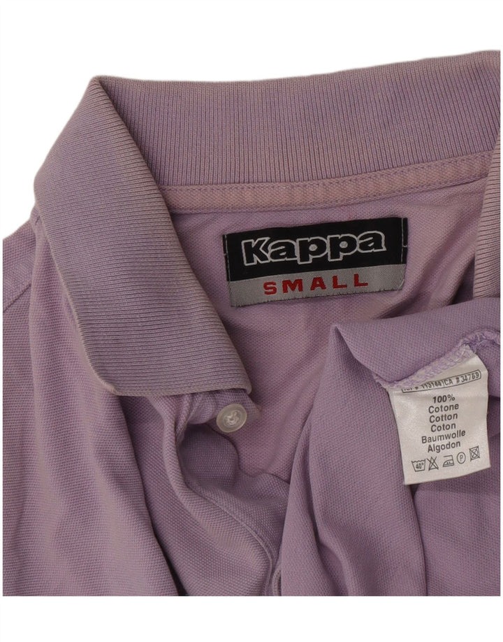 Męska koszulka polo Kappa, mała, fioletowa, bawełniana