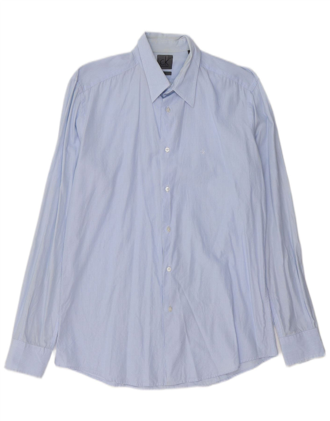 Męska koszula slim fit CALVIN KLEIN w duże niebieskie prążki