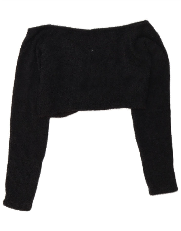 Damska bluza Adidas Crop Fleece Off Shoulder Top UK 12, średni czarny poliester