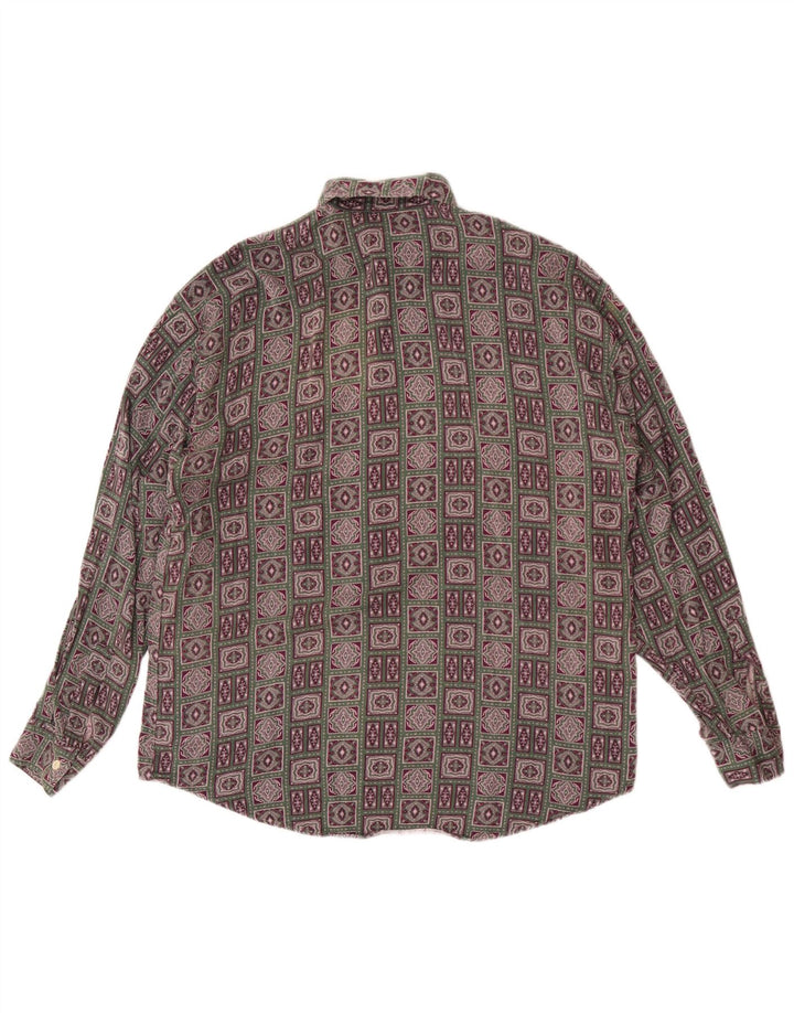 Koszula męska Benetton, duża, wielokolorowa, geometryczna