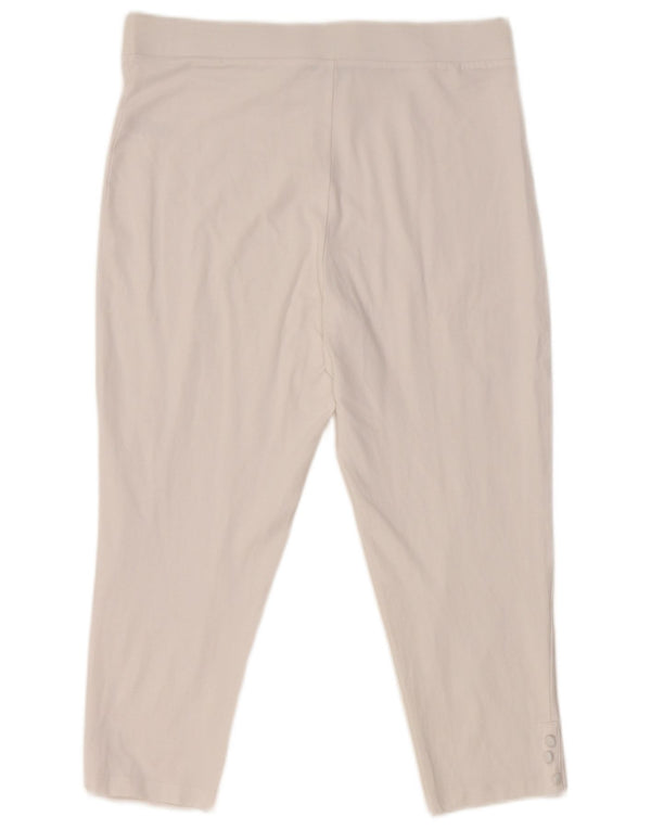 Damskie legginsy Capri M&Co UK 14, duże, białe, bawełniane