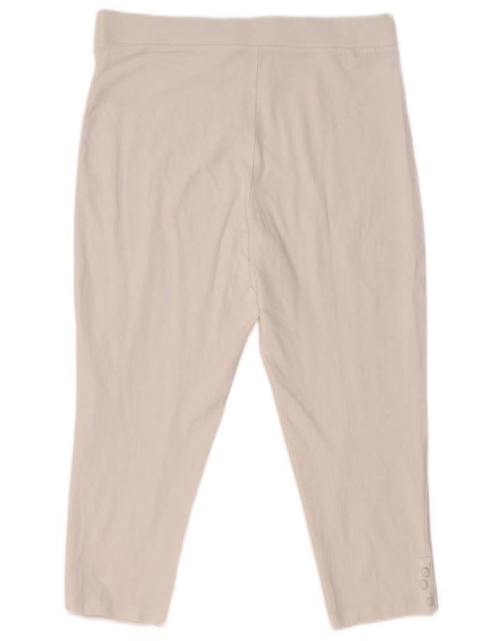 Damskie legginsy Capri M&Co UK 14, duże, białe, bawełniane