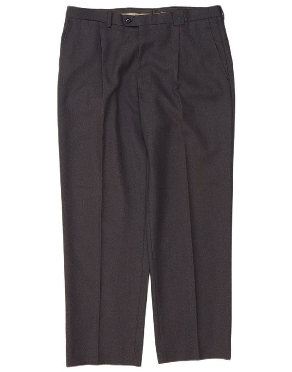 Burberry Mens Pegged Suit Trousers IT 46 Small W34 L30 Grey Polyester